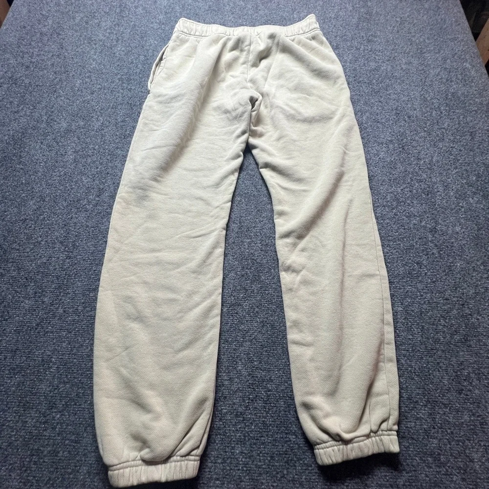 The North Face Mens Fleece Joggers Khaki Tan Sweatpants Medium Winter Warm Cozy